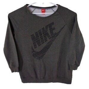 Nike Men's Sweatshirt XL Moss Green Fleece Long Sleeve Round Neck